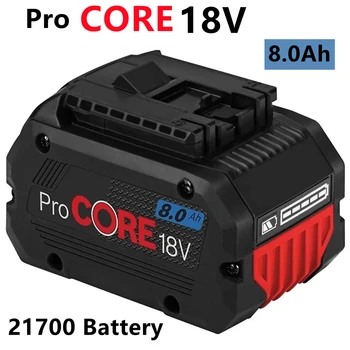 Pro ОСНОВНАТА 21700 Литиево-йонна батерия 18V 8000mAh, за Електроинструменти на Bosch BAT609 BAT618, Сменяеми Литиево-йонна батерия