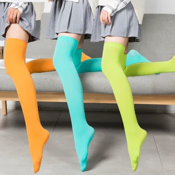 Черно-бели обикновен Маркуч, разноцветни Чорапи Academy Stylefashion Fashio JK, Сексуална Найлонови чорапи за Cosplay, Kawai,