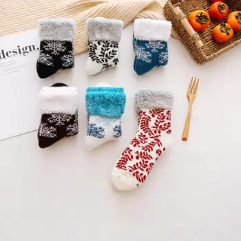 Дамски Коледни чорапи, зимни сладки на вълнени чорапи памук, Женски изолирана топли украса, коледни подаръци Навидад Натал Socks