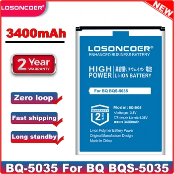 Батерия LOSONCOER 3400 mah BQ-5035 за BQ BQS-5035/BQ-5035, разменени батерия за вашия мобилен телефон