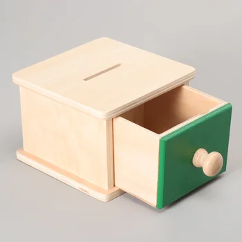 1бр Монтесори Детска Кутия с Детски Дървени Играчки Образователни Играчки За деца от 1-3 години (Стил на Кутията)
