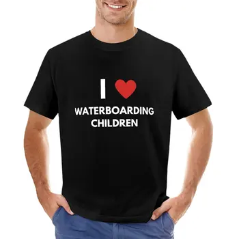 I Love Waterboarding/ дизайнерска тениска за деца, забавна тениска, къси мъжки тениски с модел в стил хип-хоп