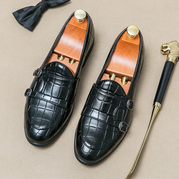 Класически мъжки модел обувки с остър пръсти Мъжки Лачени Черни кожени обувки за сватба Oxfords Вечерни Обувки Мъжки Кожени Оригинални