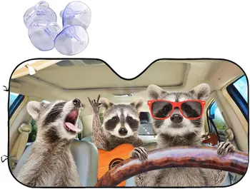Забавен сенника на предното стъкло под формата на миеща мечка за кола, автомобил, камион, Сгъваем Отражател на ултравиолетовите лъчи, сенника на предното прозорец
