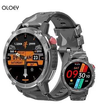 OLOEY Смарт часовници за мъже 4G ROM 1G RAM 400mAh Спортни часовници за фитнес 3ATM Водоустойчив Bluetooth разговори Smartwatch 1,6 Инча