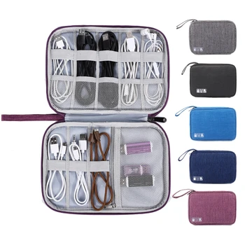 Преносима чанта-Органайзер за кабели, Водоустойчив Е-чанта за багаж, Чанта за носене, Зареждане, слушалки, централната Банка на храна, Цифрова калъф