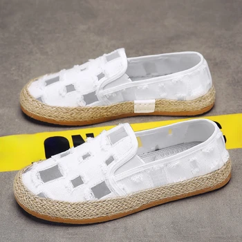 Mem's Shoes 2023, Нова мода Дишащи обувки в рибарски стил, Удобни лоферы без закопчалка, Ежедневни мъжки обувки