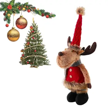 Коледа меко животно, което Стои Плюшено Лосове С пружинящими лапи, Пълнени Лосове За Коледна украса, Декорация във формата на животно, играчка подарък