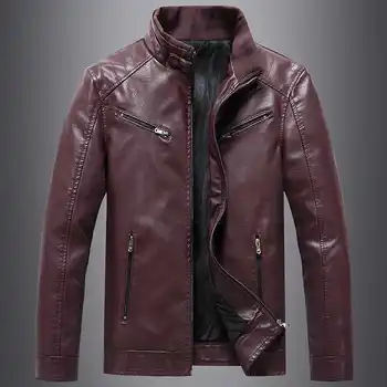 Мотоциклетът кожено сако, мъжко сако, тенденция красива младежка кожено яке, мотоциклетът яке за есента и зимата