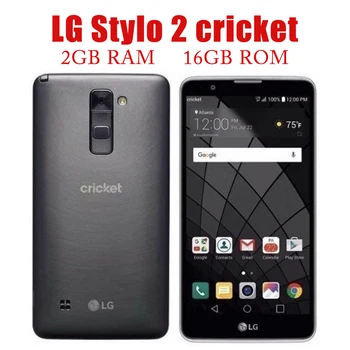 Оригинален Отключени LG Stylo 2 Cricket 16GB ROM 2GB RAM Мобилна Камера за задно виждане 13MP 5,7 