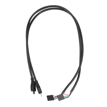 (Комплект от 2 теми) 50 см, 5-пинов конектор дънната платка към конектора Micro-USB адаптер Dupont Extender Cable (5Pin/ Micro-USB)