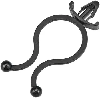 yoeruyo Twist Lock Кабелни Превръзки Найлон U образна форма, за да спестите място с Диаметър 15 мм, Черен 50 бр.
