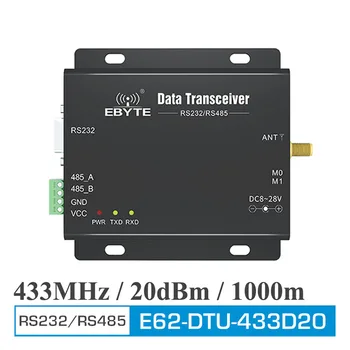 Пълен двойна 100 Mw 433 Mhz Двухточечная прехвърляне на RS485 Промишлен Ин Fhss Tdd Безжичен предавател-приемник E62-DTU (433d20)