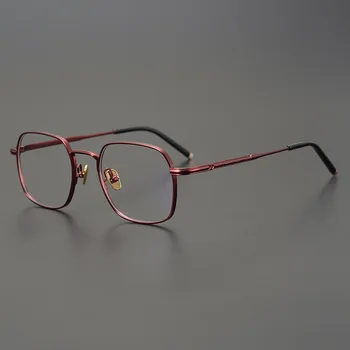 2023 нова рамки за очила в ретро стил, мъжки слънчеви очила от чист титан, прости ежедневни оптични очила при късогледство, женски персонални очила
