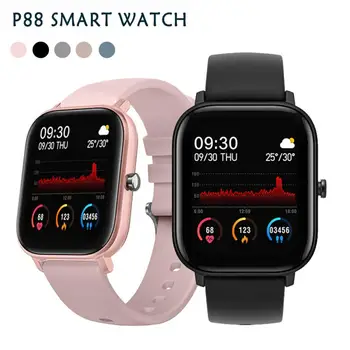 Смарт часовници P8 За Мъже и Жени, 1.4-инчов Фитнес тракер със сензорен екран, наблюдение на сърдечната честота, IP67, Водоустойчива Спортна гривна GTS