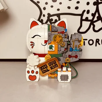 Монтаж на градивен Ръчна модел Котки Богатство, играчка за възрастни, дисплей, който извлича подарък-пъзел, сувенир, който е Съвместим С