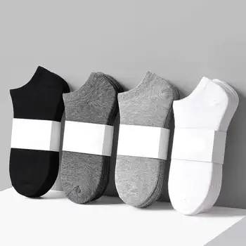 10 двойки и 5 чифта женски чорапи, обикновена бели черни чорапи до глезена, дишащи спортни удобни памучни чорапи за жени