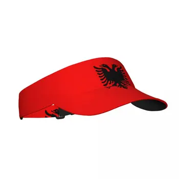 Лятна солнцезащитная шапка За мъже И жени, в началото на с регулируема козирка, Празен знаме на Албания, Спортна солнцезащитная шапка за тенис, голф, бягане