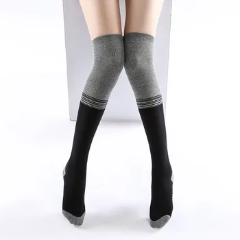 Дамски Дълги Шарени Чорапи за Йога, Минерални Нескользящие Танцови Чорапи с кръгла Пръсти над коляното, Зимни Чорапи, чорапогащи, готическата бельо за жени