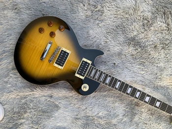 В присъствието на Едро и Дребно с чисто Нов Стил sunburst цвят на Лявата Китара, Електрическа китара Високо качество Безплатна доставка