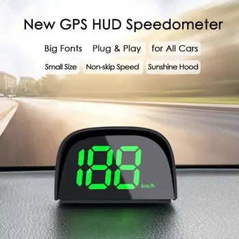 2023 Нов GPS Y05 Главоболие дисплей За всички автомобили Цифров скоростомер HUD Щепсела и да играе Голям шрифт Аксесоари за авто електроника Скорост
