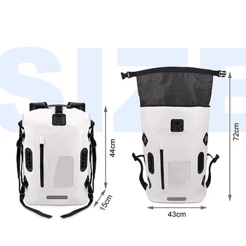 Водоустойчива чанта, изработена от PVC с Голям капацитет за катерене, водоустойчива раница за гмуркане, плуване, сух и влажен раздяла, водоустойчива чанта