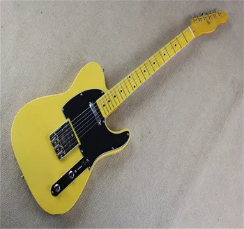 продажба на едро на висококачествено жълта електрическа китара custom shop жълт цвят