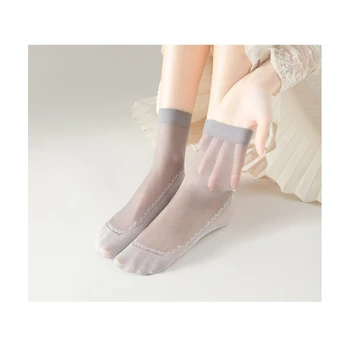 10 Чифта Женски Чорапи с Плъзгане Подметка, Дишането, Абсорбираща Потта, със Средна Дължина, Прави Доставката