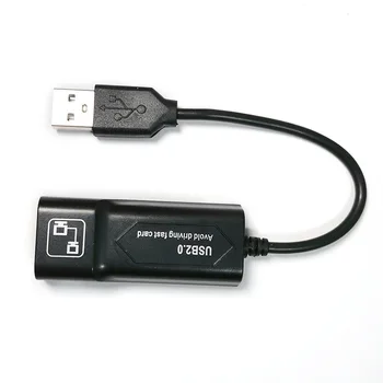 Адаптер USB към RJ45 Ethernet 100 М Мрежова карта 100 М Кабел за предаване на данни Безплатен автомобил с Щепсела и да играе.