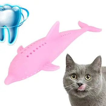 Котешки детски играчки за Дъвчене за домашни котки, играчка за дъвчене Коте под формата на риба, Гумени Котешки Кусачие играчки, играчки за домашни любимци, играчки за домашни котки, Предлагат коте
