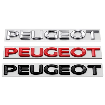 Метална Буква Емблема на Задния Багажник на Колата Стикер-Стикер за Peugeot 3008 и 308 2008 208 408 4008 GT 5008 307 508 206 207 301 Украса