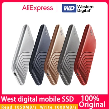 Външен преносим твърд диск Western Digital 500 GB 1tb, 2tb 4tb SSD Type-C USB 3.2 Криптирана Мобилен твърд диск externo Portable WD PSSD