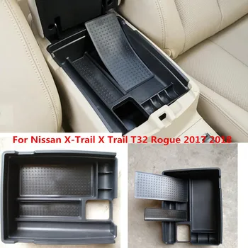 Черна централна конзола; многофункционална кутия за съхранение, Тава за телефон, комплект аксесоари за Nissan X-Trail X Trail T32 Измамник 2017 2018