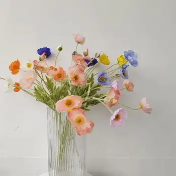 Изкуствени цветя, реалистичен художествен цвете, ръчно изработени, изкуствено цвете от коприна, Блестящата имитация на фините материи, цветя за дома