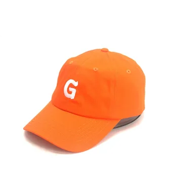 Orange бейзболна шапка с бродерия G, Спокойно Тенденция, Улични шапки за Партита, Выпускная Шапка