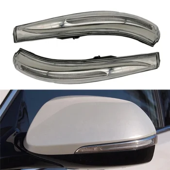 Повторител на лявото Странично огледало с led Осветление 87613B8000 за Hyundai Santa Fe-XL 2013-2018, Автомобилно Огледало за обратно виждане, премигващ светлинен индикатор на Завоя