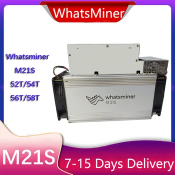 Използван Биткойн-миньор WhatsMiner M21S 58TH/s ± 5% БТК BCH Asic-миньор с блок захранване е по-икономично, отколкото M20S M31S antminer S19 S17