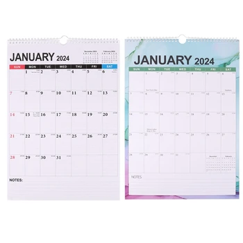 Стенен Календар в 2024 Година, Списък на 365 Дни, Календари Хартиен Календар, Дневно, Седмично, Органайзер за Дневен ред, Канцеларски материали
