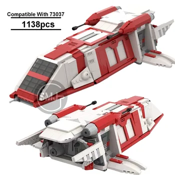 Новият Модел на Военен Космически Кораб RTT, Градивни елементи, Съвместими с 73037, Коледа подаръци За Деца, Подарък за Рожден Ден, детски Играчки 