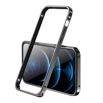 Ултратънък Броня С Алуминиева Метална Рамка с Твърд Калъф За iPhone 14 13 12 14 Plus Pro Max Alloy Case Корпуса на Черно Лилав или сребрист цвят