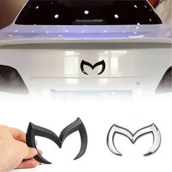 Mazda M Прилеп Стикери За Украса на колата Черен, Сребрист Цвят, Метален Опашката на Колата, Стикери За преден Капак, Емблеми За Mazda 6 3 3D иконата 