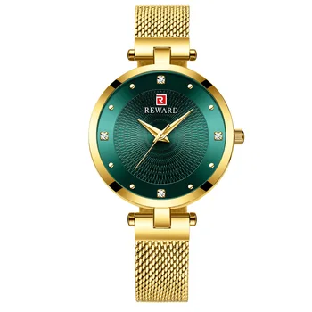 Дамски часовници Най-добрата марка за Луксозни Водоустойчиви часовници, Модни Дамски тънки ежедневни ръчен часовник от неръждаема стомана, кварцов часовник