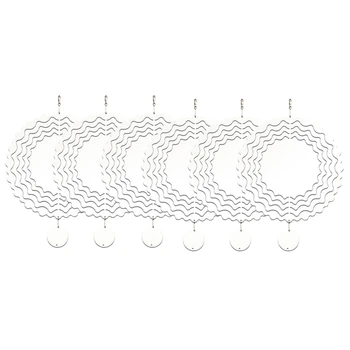 6 БР. Заготовки, 3D Вятърни Примамки, Висящи Вятърни Примамки За декорация на градината на открито C-8 Инча