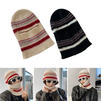 Балаклава ръчно изработени, за да е подходяща по цвят шапка-бини, Мека зима и топло вязаная капачка, Студените зимни подаръци за студенти и младежи