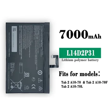 7000 ма L14D2P31 Взаимозаменяеми батерия за Lenovo Tab 2 A7600-F A10-70F Tab2 A10-70 A10-70L Батерия + безплатни инструменти
