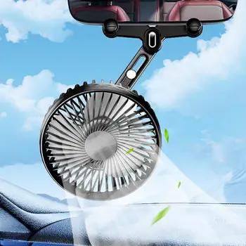 180-градусов широкоъгълен Фен Plug и Play Фен Мощен Универсален Автомобилен фен за товарни автомобили с възможност за завъртане на 360 градуса-Силен вятър Без преглед