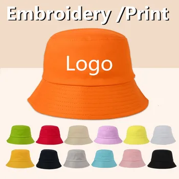 Нова персонализирана лого сам custom bucket шапка за жените, обикновен рибарски шапки за рибарите, Спортни gorros Panama sunscree, шапки за мъже