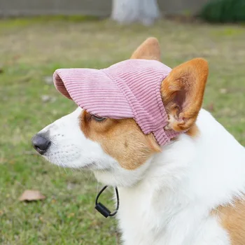Нова мода шапка за кучета, избор на цвят, Готини Аксесоари За кучета, козирка, Регулируем бейзболна шапка, Рибарска шапка