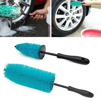 Четка за почистване на автомобилни джанти, Четка за почистване на ръба на автомобилни гуми, Инструмент за измиване на гуми, препарат за почистване с мека четка за кола, камион, мотоциклет