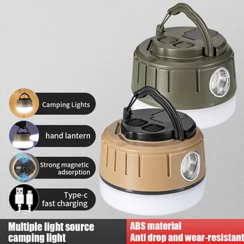 Нощен спасителна лампа 1800 mah, походный лампа, 5 режима на осветление, преносим фенер, супер ярък, IP65, водоустойчив за къмпинг, риболов